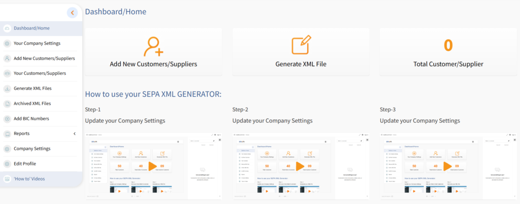 SEPA XML GENERATOR in English