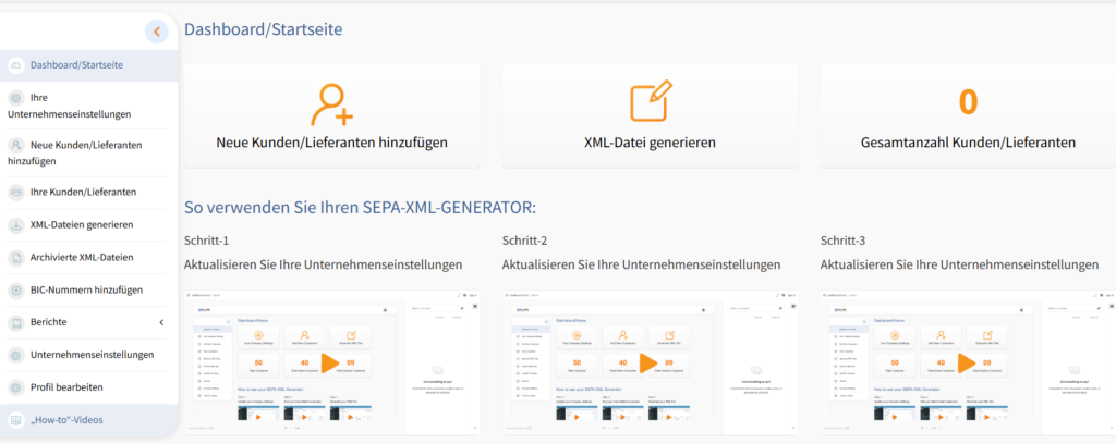 SEPA XML GENERATOR in German