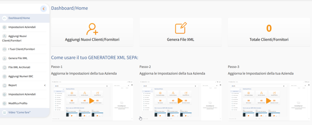 SEPA XML GENERATOR in Italian